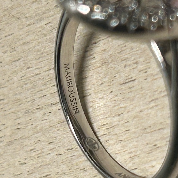 Mauboussin 18K white gold amethyst and diamond cocktail ring - Picture 7 of 7